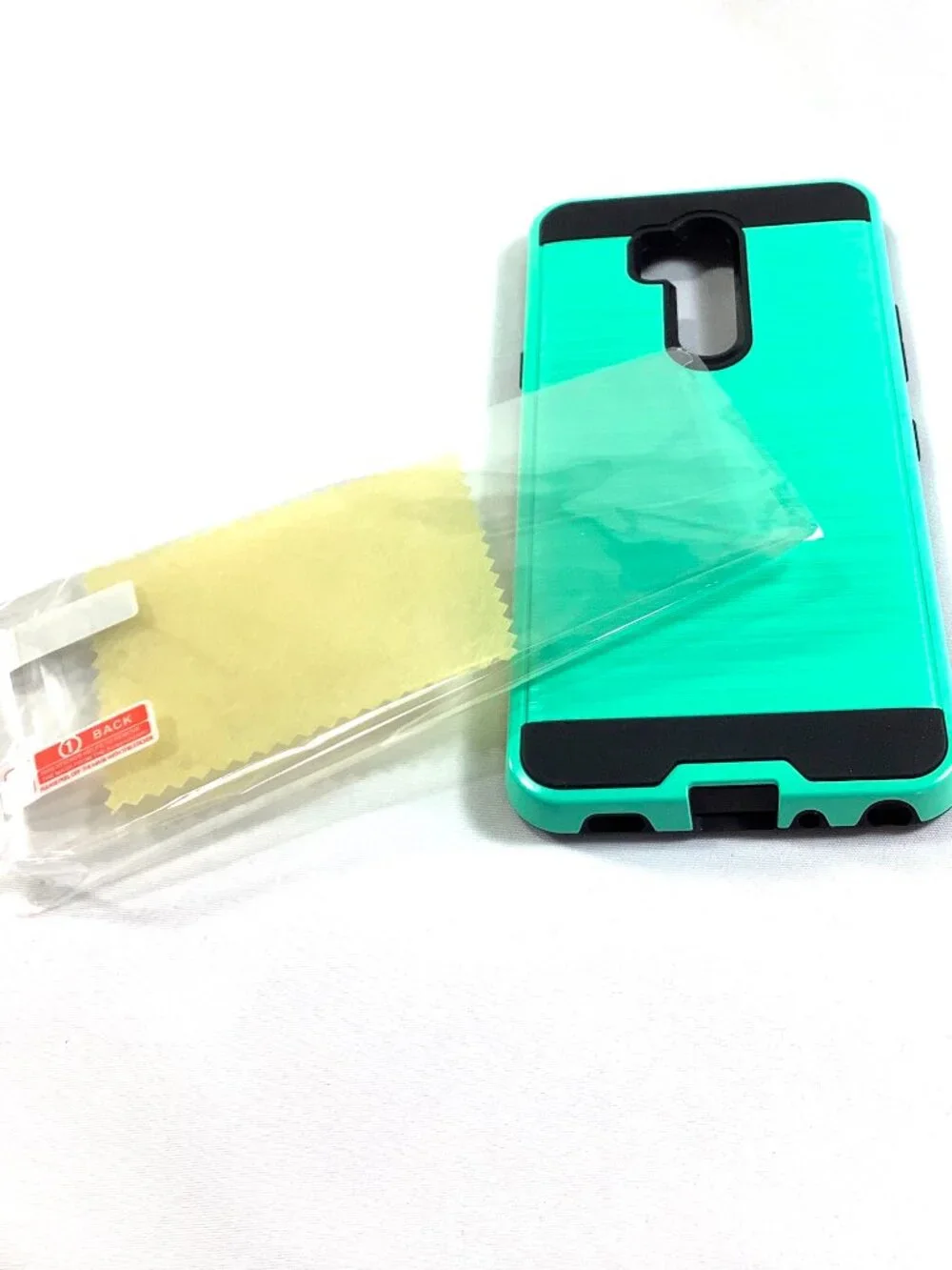NEW LG G7 Rugged Case Heavy Duty Armor Phone Cover Mint Green Black Clear Screen